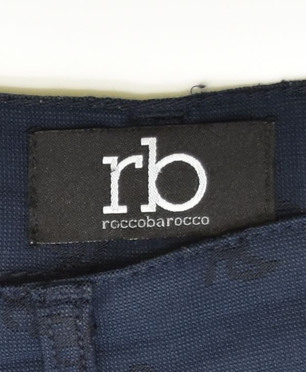 ROCCOBAROCCO Womens Slim Casual Trousers W30 L34 Navy Blue Cotton | Vintage | Thrift | Second-Hand | Used Clothing | Messina Hembry 