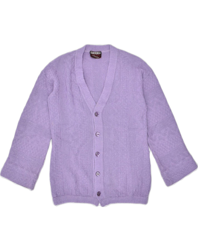 VINTAGE Womens Cardigan Sweater UK 16 Large Purple | Vintage | Thrift | Second-Hand | Used Clothing | Messina Hembry 