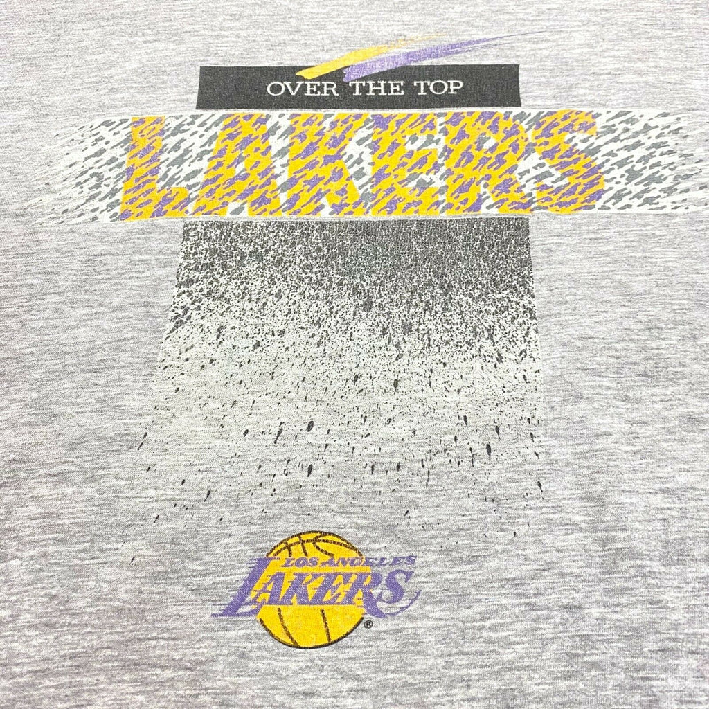 Los Angeles Lakers Over The Top Tshirt | Vintage 90s NBA Basketball Sports Grey | Vintage Messina Hembry | Thrift | Second-Hand Messina Hembry | Used Clothing | Messina Hembry 