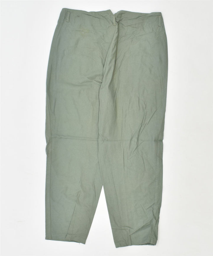 TREND TEX Womens High Waist Chino Trousers W32 L27 Khaki Cotton Vintage | Vintage | Thrift | Second-Hand | Used Clothing | Messina Hembry 