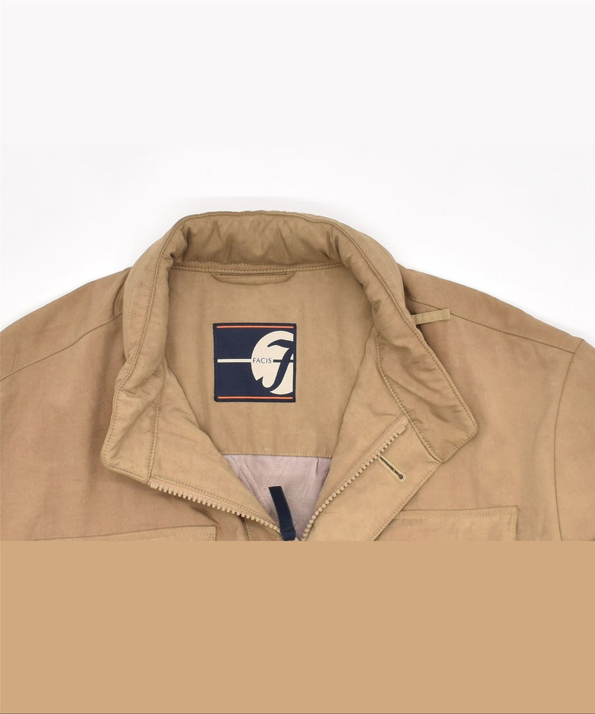 FACIS Mens Utility Jacket UK 40 Large Beige Polyester Vintage | Vintage | Thrift | Second-Hand | Used Clothing | Messina Hembry 