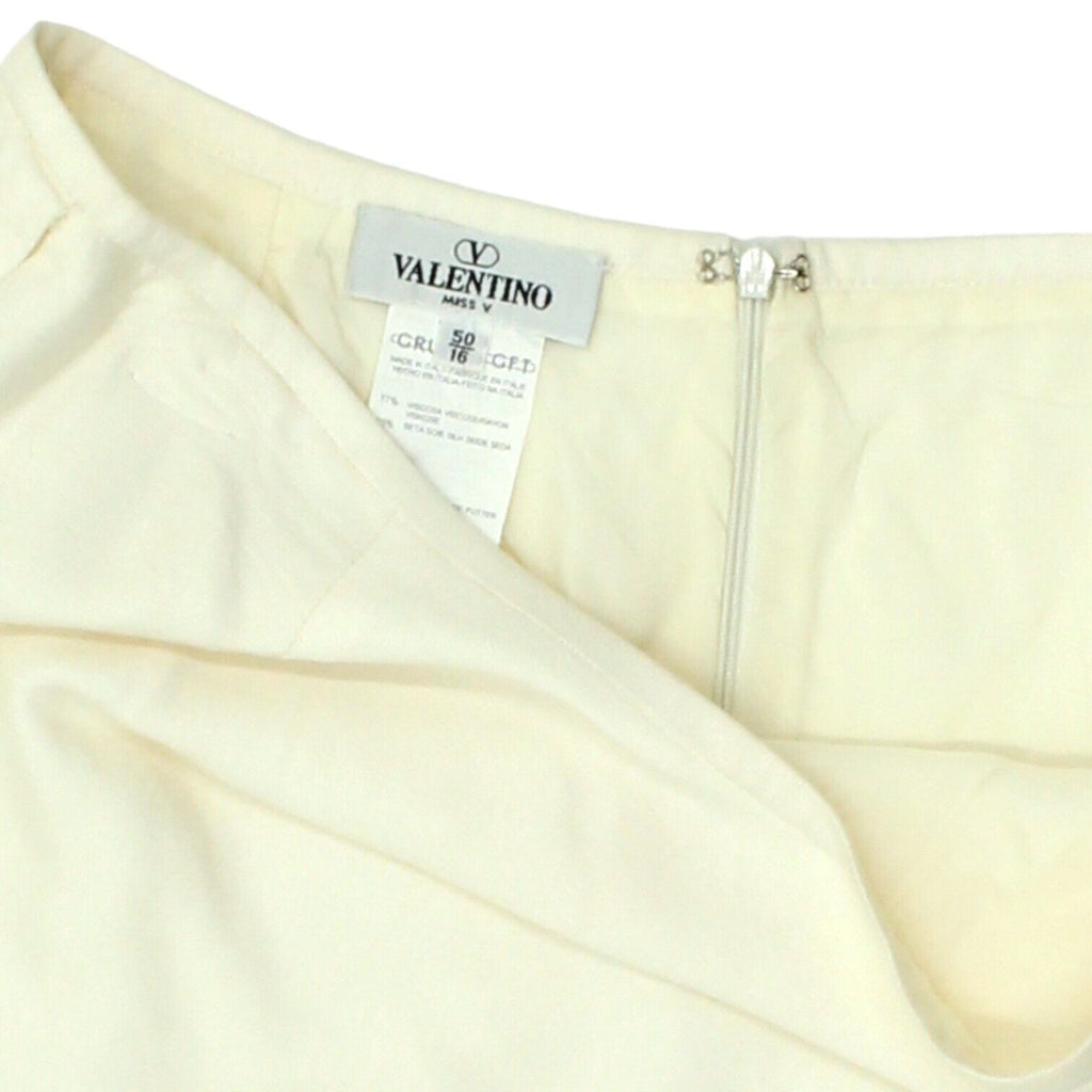 Valentino Miss V Womens Off White Straight Skirt | Vintage High End Designer VTG | Vintage Messina Hembry | Thrift | Second-Hand Messina Hembry | Used Clothing | Messina Hembry 