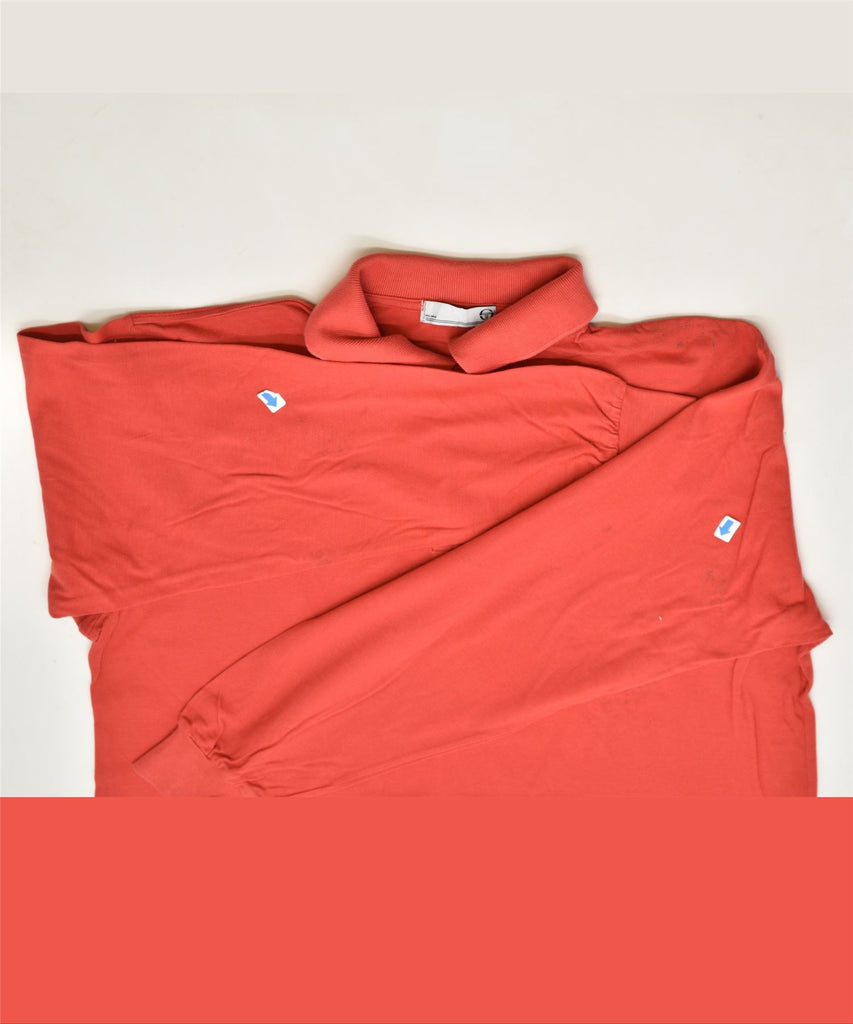 SERGIO TACCHINI Mens Long Sleeve Polo Shirt IT 46 Small Red Cotton | Vintage | Thrift | Second-Hand | Used Clothing | Messina Hembry 