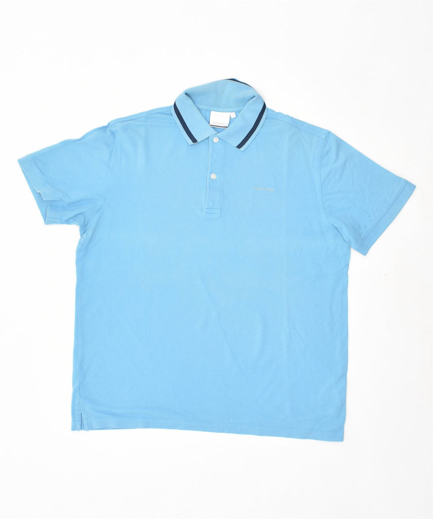 DIADORA Mens Polo Shirt Large Blue Cotton | Vintage | Thrift | Second-Hand | Used Clothing | Messina Hembry 