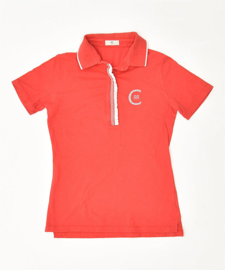 CERRUTI Womens Polo Shirt UK 10 Small Red | Vintage | Thrift | Second-Hand | Used Clothing | Messina Hembry 