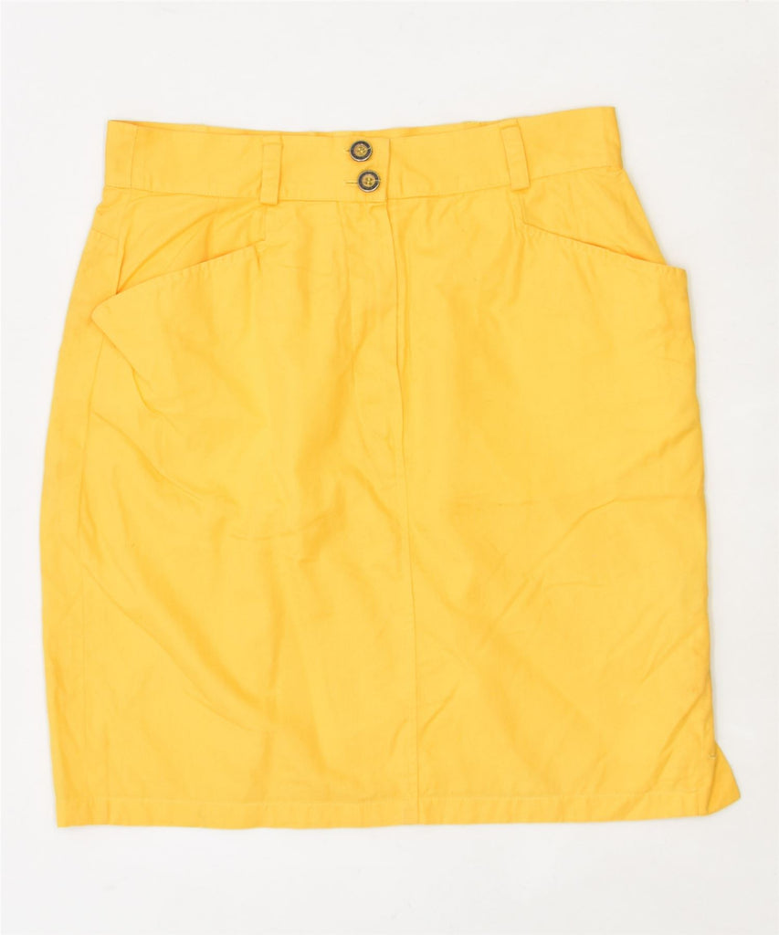 MOUCHE Womens High Waist Pencil Skirt UK 16 Large W29 Yellow Vintage | Vintage | Thrift | Second-Hand | Used Clothing | Messina Hembry 