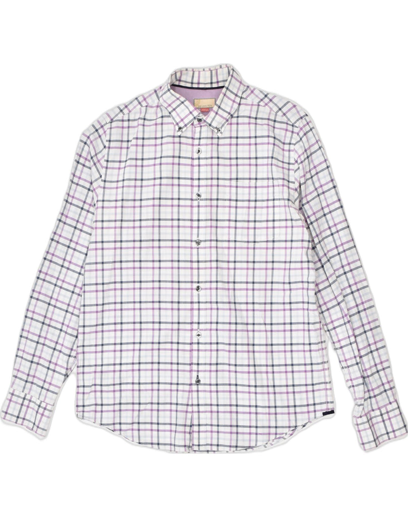 JOHN LEWIS Mens Shirt Medium Multicoloured Check Cotton | Vintage | Thrift | Second-Hand | Used Clothing | Messina Hembry 