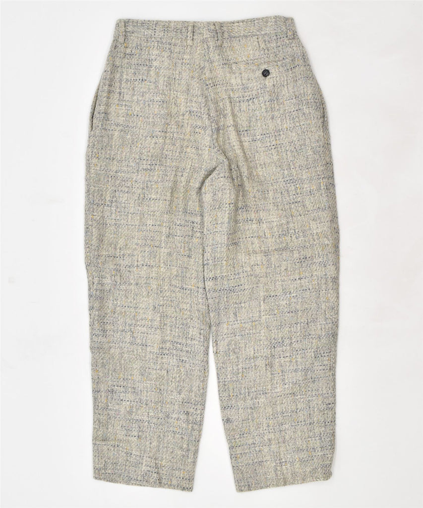 MANUEL RITZ PIPO Womens Crop Casual Trousers IT 46 Large W29 L25 Grey | Vintage | Thrift | Second-Hand | Used Clothing | Messina Hembry 