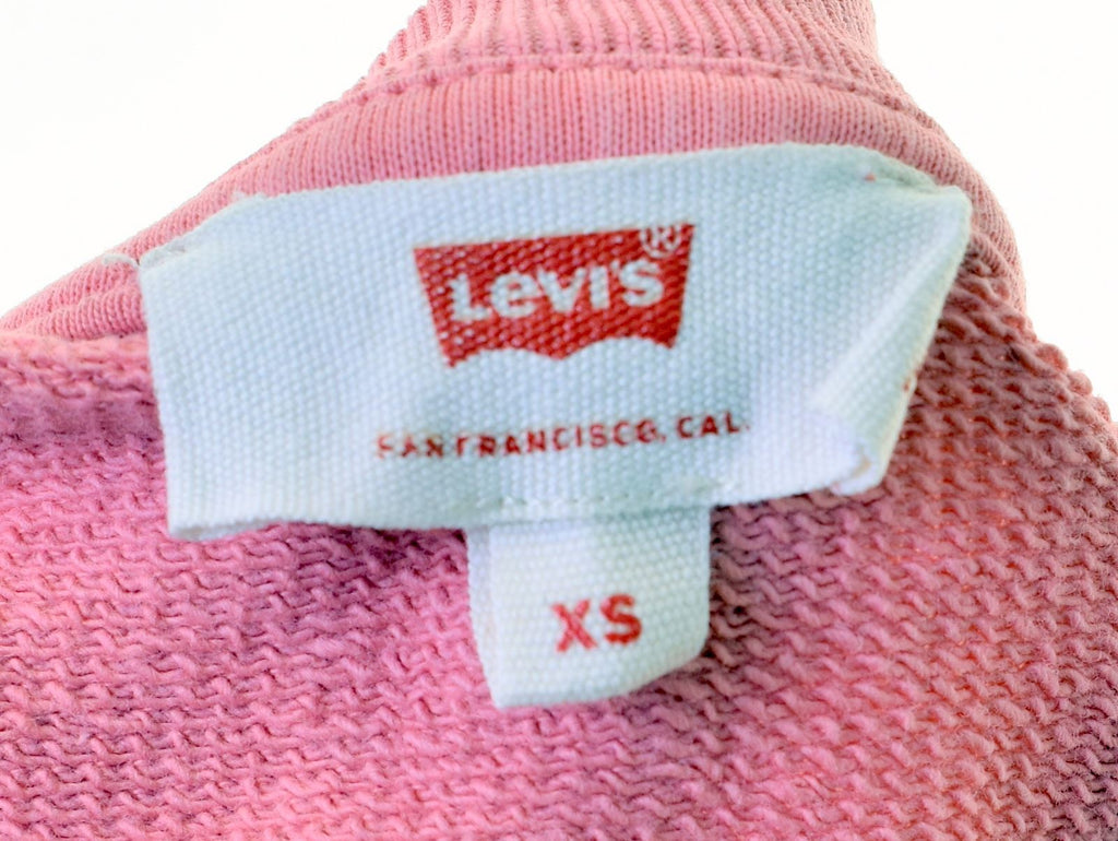 LEVI'S Womens Sweatshirt Jumper UK 6 XS Pink Cotton Loose Fit | Vintage | Thrift | Second-Hand | Used Clothing | Messina Hembry 