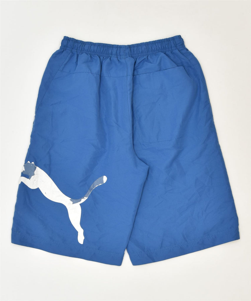 PUMA Boys Graphic Sport Shorts 15-16 Years Blue Sports | Vintage | Thrift | Second-Hand | Used Clothing | Messina Hembry 