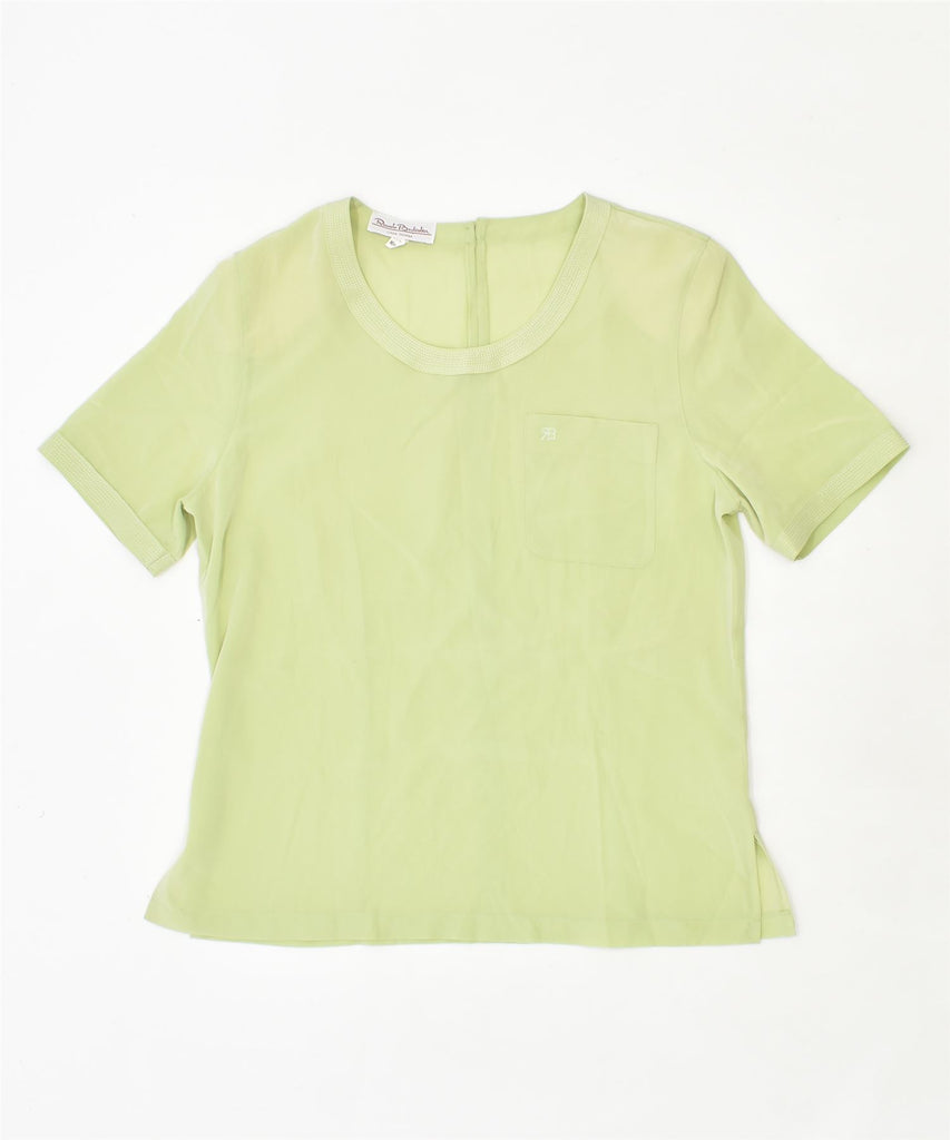 RENATO BALESTRA Womens Short Sleeve Blouse Top IT 44 Medium Green | Vintage | Thrift | Second-Hand | Used Clothing | Messina Hembry 