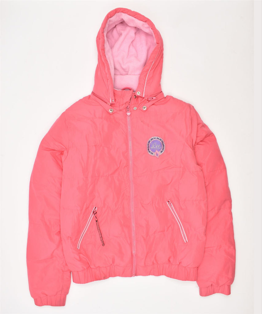 LEE Girls Hooded Padded Jacket 15-16 Years XL Pink Polyester Vintage | Vintage | Thrift | Second-Hand | Used Clothing | Messina Hembry 