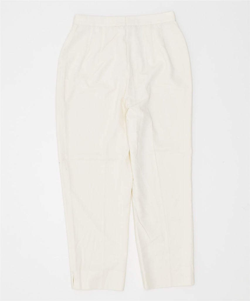 APART Womens Slim Casual Trousers UK 8 Small W26 L22 Off White Vintage | Vintage | Thrift | Second-Hand | Used Clothing | Messina Hembry 