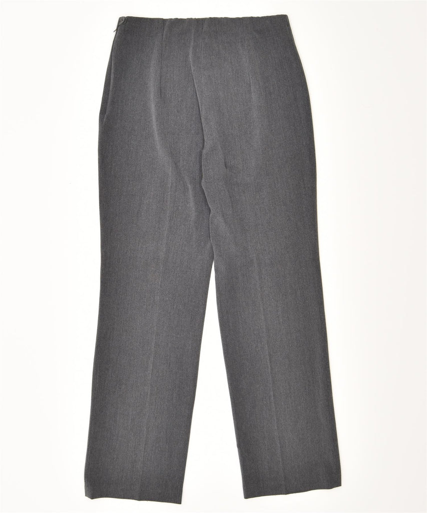 VINTAGE Womens Straight Trousers IT 46 Large W30 L29 Grey Polyester | Vintage | Thrift | Second-Hand | Used Clothing | Messina Hembry 