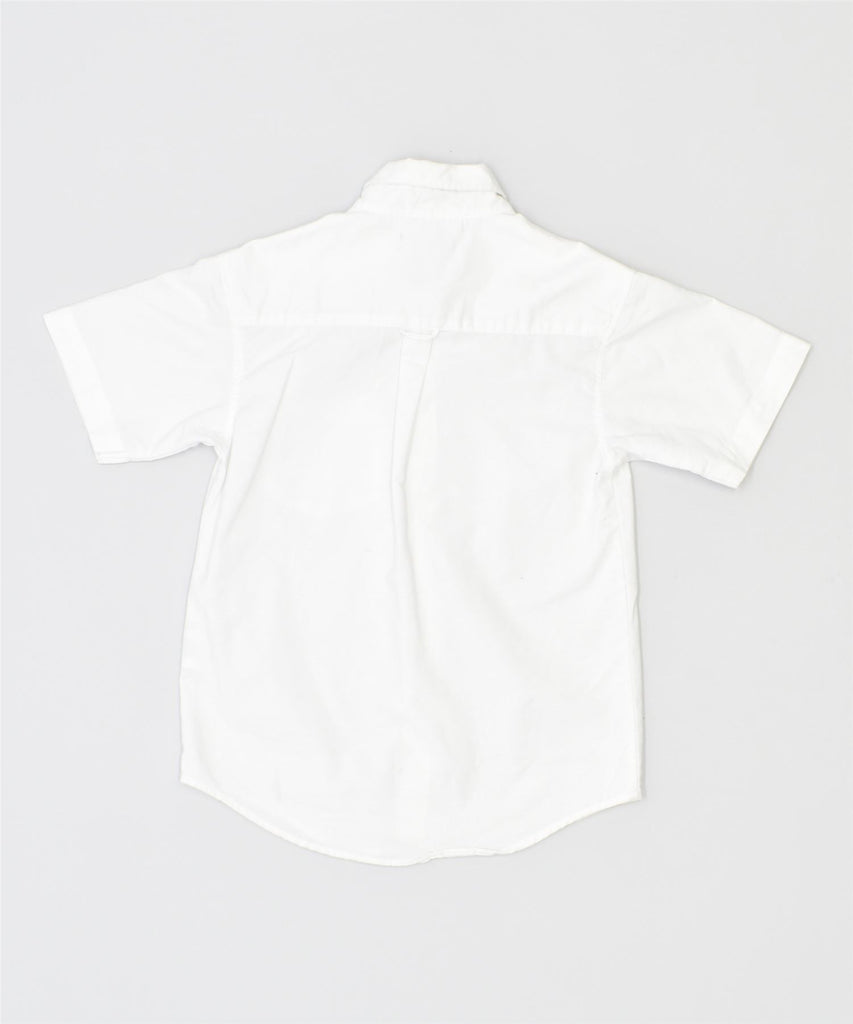 CHAPS Boys Short Sleeve Shirt 7-8 Years White Cotton | Vintage | Thrift | Second-Hand | Used Clothing | Messina Hembry 