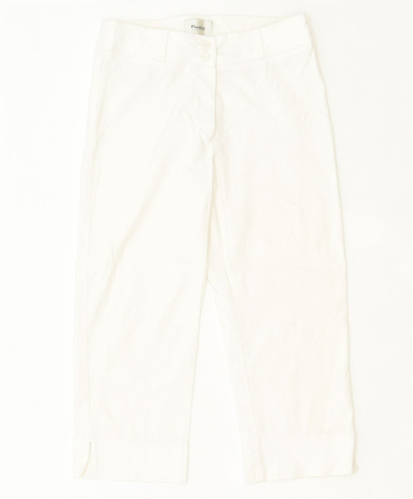 PIMKIE Womens Capri Trousers W26 L19 White Classic Vintage | Vintage | Thrift | Second-Hand | Used Clothing | Messina Hembry 