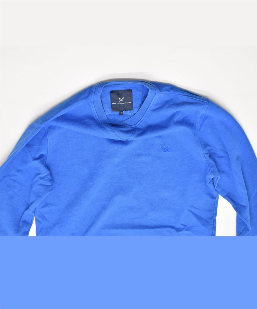 CREW CLOTHING Mens Sweatshirt Jumper Small Blue Cotton | Vintage | Thrift | Second-Hand | Used Clothing | Messina Hembry 