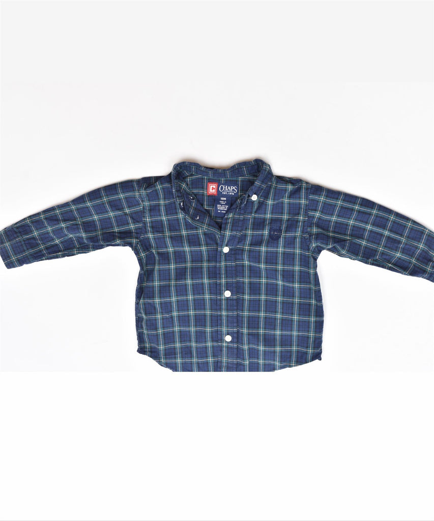 CHAPS Boys Shirt 12-18 Months Blue Check Cotton | Vintage | Thrift | Second-Hand | Used Clothing | Messina Hembry 