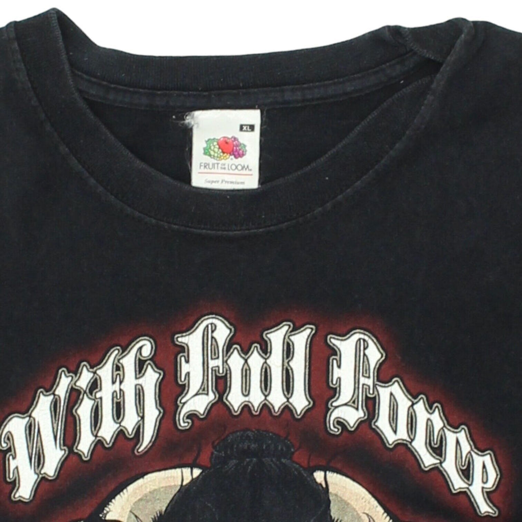 With Full Force XVI Mens Black Tshirt | Vintage German Music Festival VTG | Vintage Messina Hembry | Thrift | Second-Hand Messina Hembry | Used Clothing | Messina Hembry 