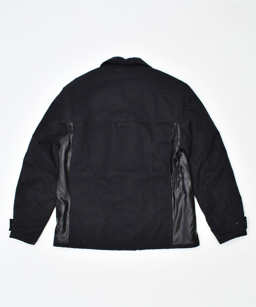 TRUSSARDI Mens Utility Jacket IT 46 Small Black Cotton | Vintage | Thrift | Second-Hand | Used Clothing | Messina Hembry 