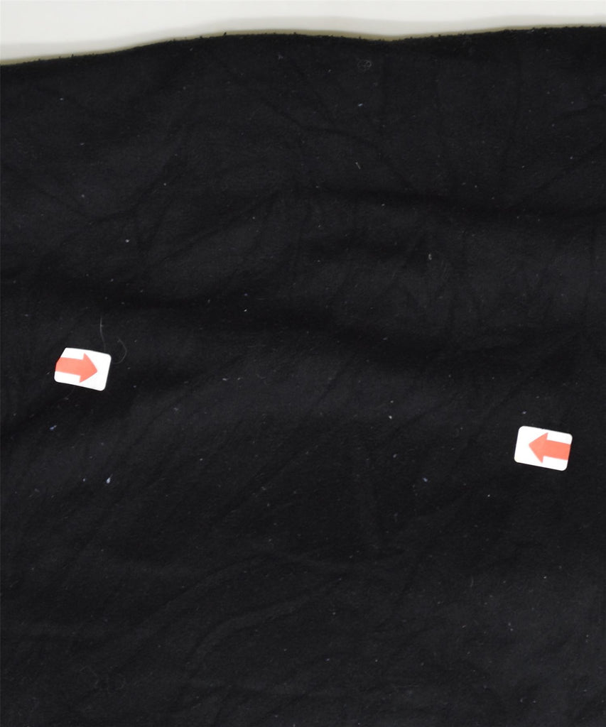 NFL Womens Zip Neck Fleece Jumper UK 14 Large Black Polyester | Vintage | Thrift | Second-Hand | Used Clothing | Messina Hembry 