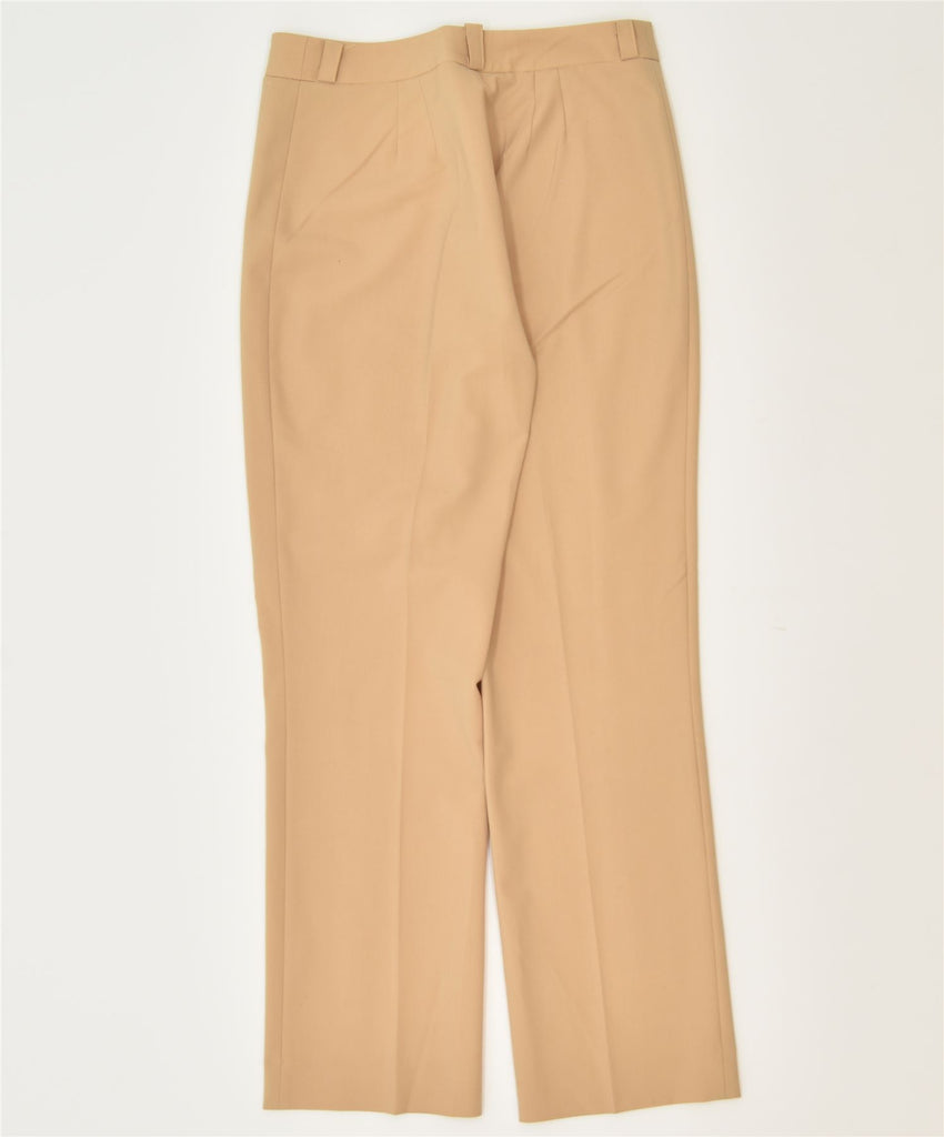 VINTAGE Womens Straight Trousers W29 L29 Beige Polyester Classic | Vintage | Thrift | Second-Hand | Used Clothing | Messina Hembry 