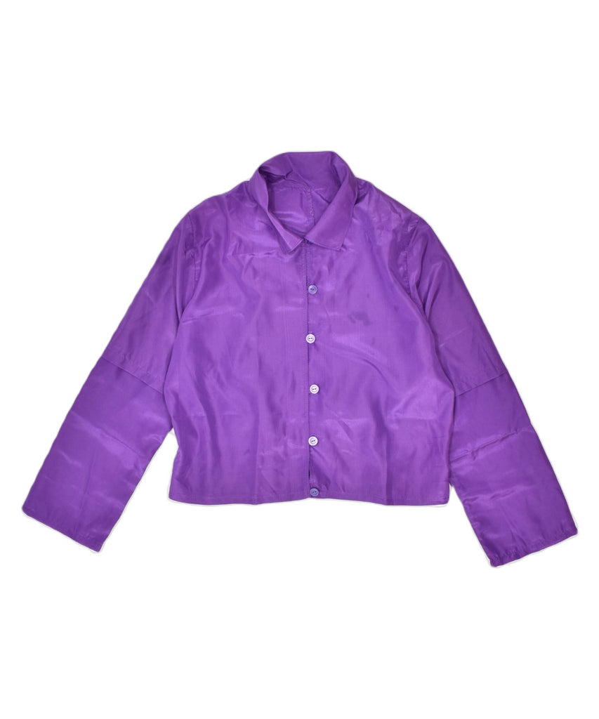 VINTAGE Womens 3/4 Sleeve Shirt Blouse UK 14 Large Purple | Vintage | Thrift | Second-Hand | Used Clothing | Messina Hembry 