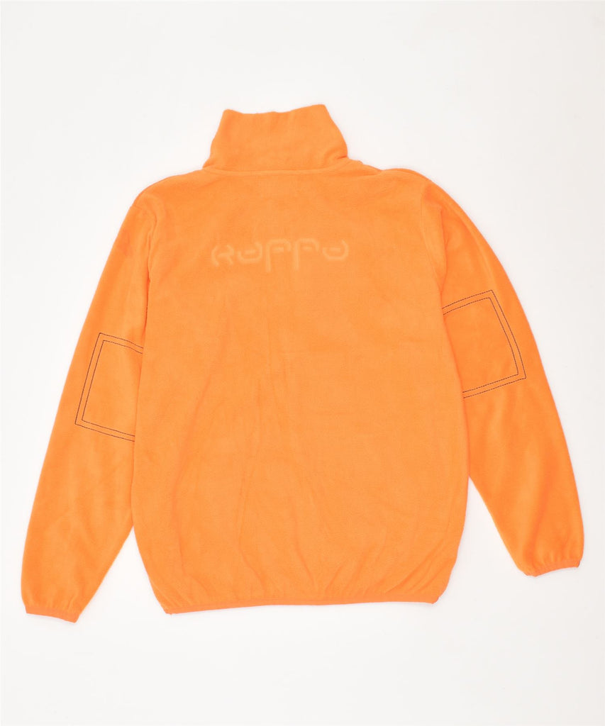 KAPPA Girls Fleece Zip Neck Jumper Sweater 9-10 Years Orange Polyester | Vintage | Thrift | Second-Hand | Used Clothing | Messina Hembry 