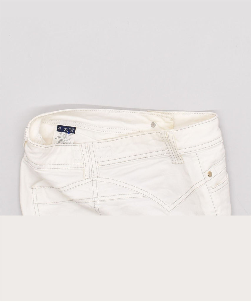 TRUSSARDI Womens Straight Jeans W25 L31 White Cotton | Vintage | Thrift | Second-Hand | Used Clothing | Messina Hembry 