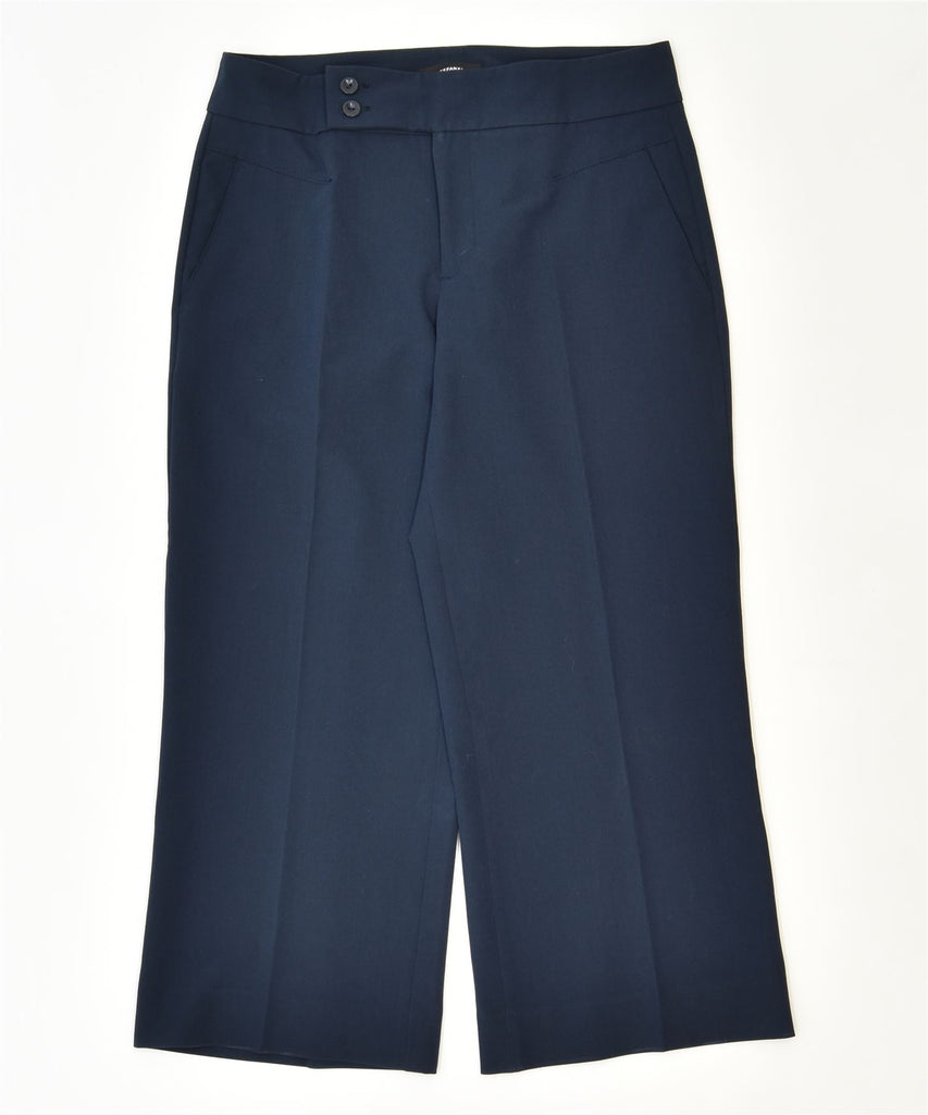 STEFANEL Womens Straight Suit Trousers IT 42 Medium W32 L25 Navy Blue | Vintage | Thrift | Second-Hand | Used Clothing | Messina Hembry 