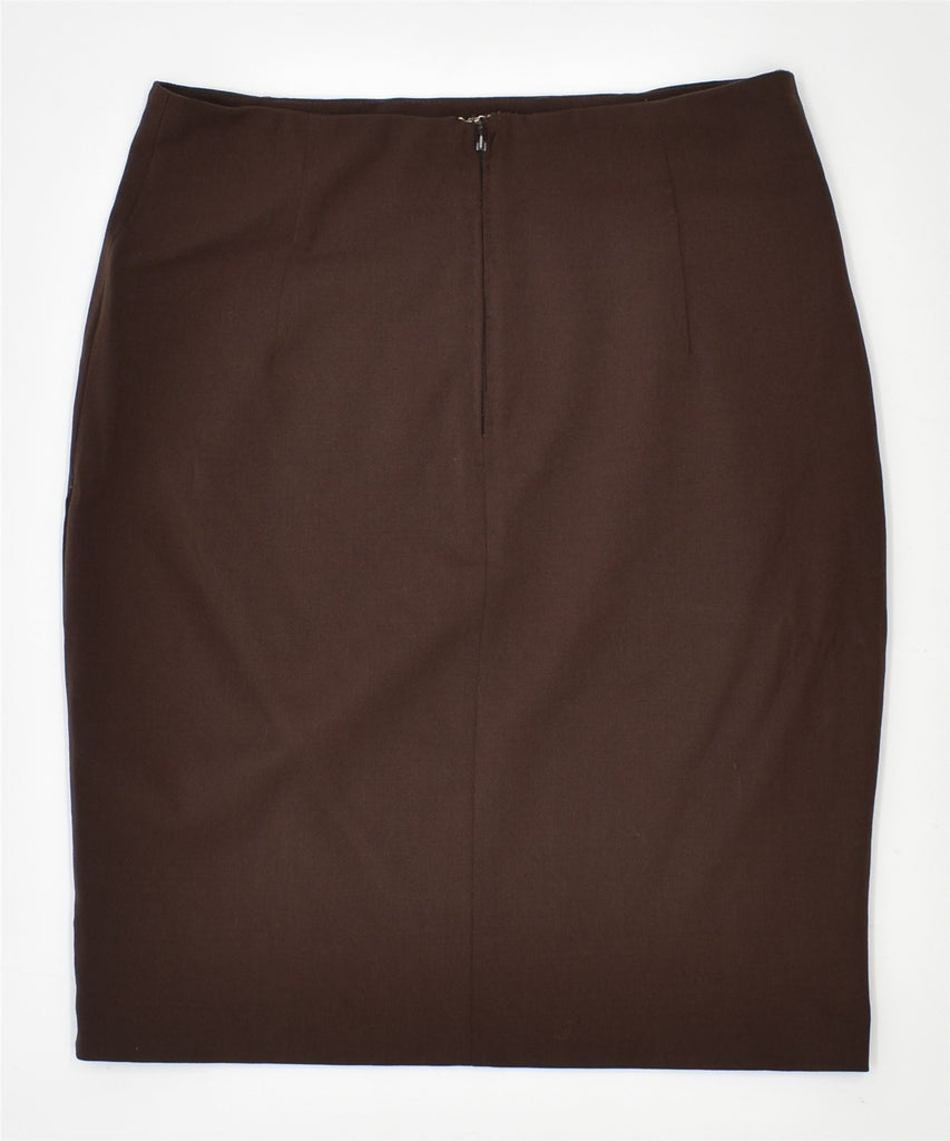 NEW YORK Womens Pencil Skirt IT 44 Medium W27 Brown Wool Vintage | Vintage | Thrift | Second-Hand | Used Clothing | Messina Hembry 