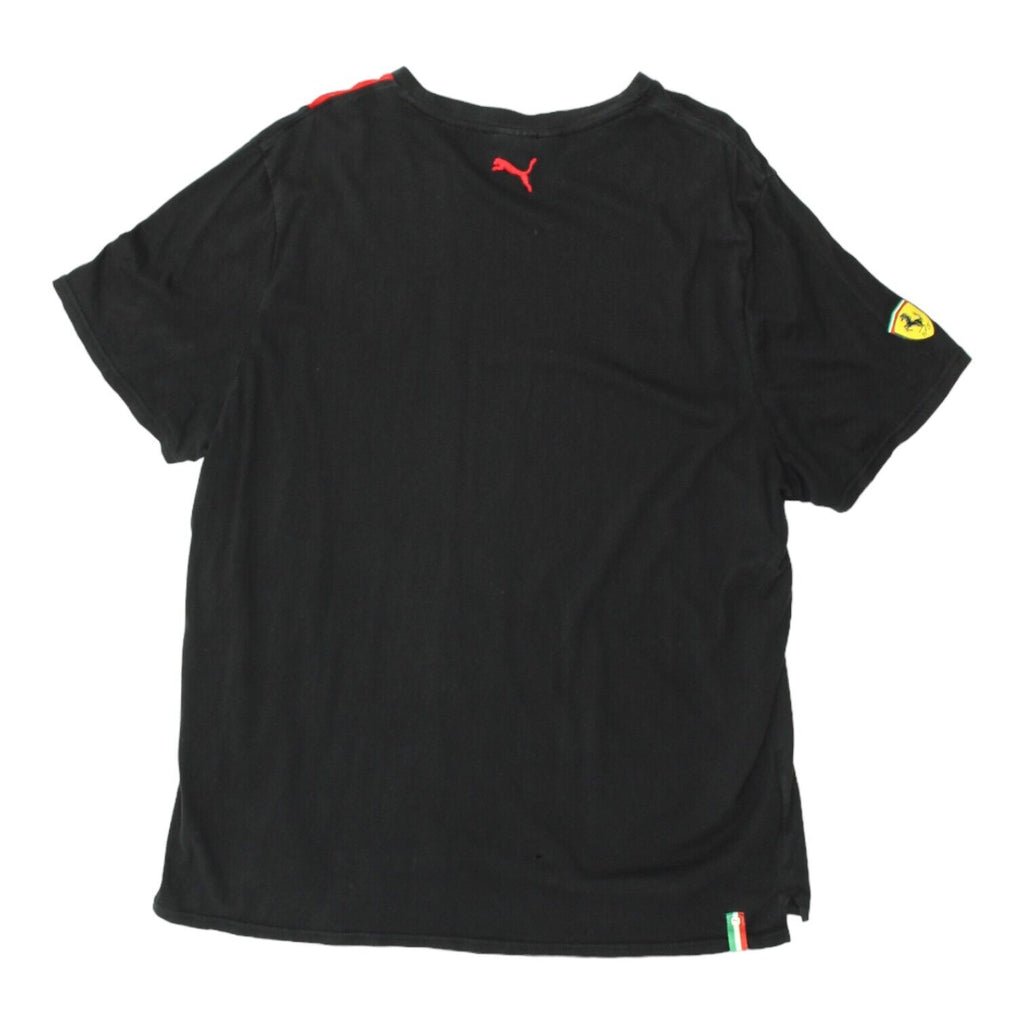 Scuderia Ferrari Puma Mens Black Red Tshirt | Motorsports Racing Cars VTG | Vintage Messina Hembry | Thrift | Second-Hand Messina Hembry | Used Clothing | Messina Hembry 