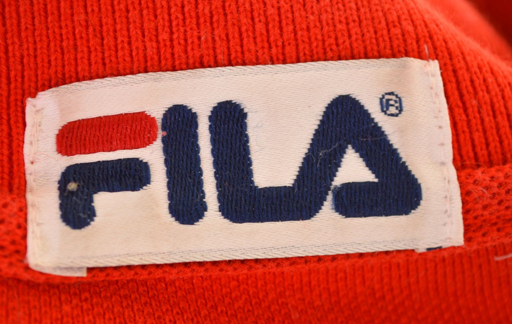 FILA Mens Polo Shirt Long Sleeve IT 44 XS Red Cotton - Second Hand & Vintage Designer Clothing - Messina Hembry