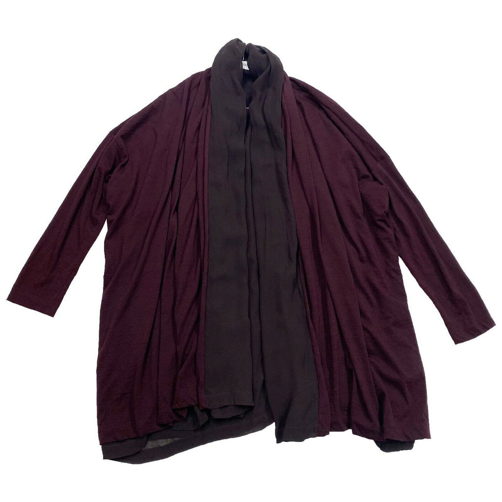 Dolce & Gabbana Waterfall Front Shawl Top | Vintage D&G Luxury Designer Burgundy | Vintage Messina Hembry | Thrift | Second-Hand Messina Hembry | Used Clothing | Messina Hembry 