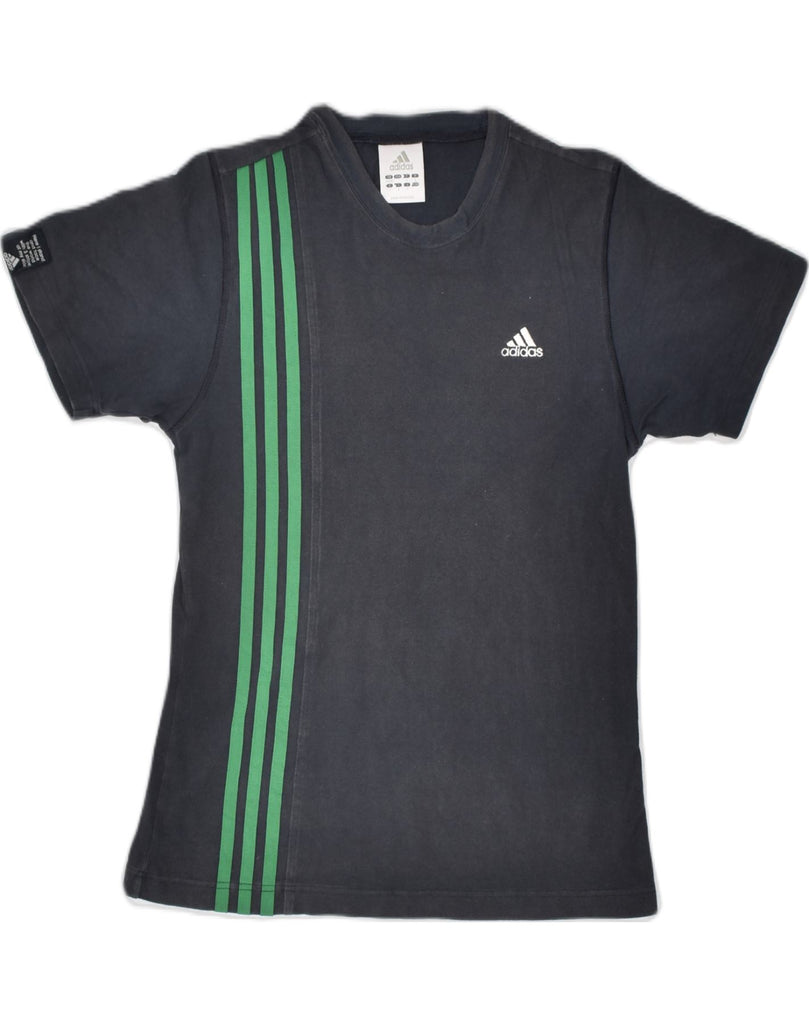 ADIDAS Mens T-Shirt Top UK 34/36 Small Black Cotton | Vintage | Thrift | Second-Hand | Used Clothing | Messina Hembry 