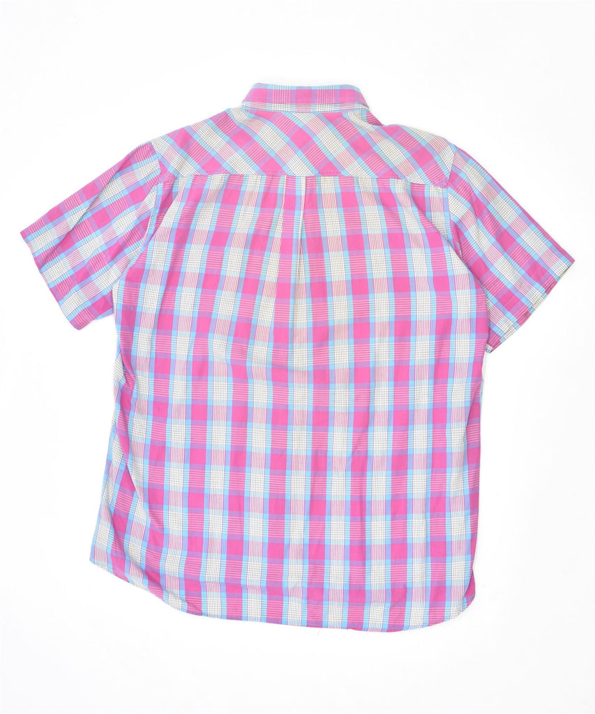 TEENAGERS Mens Short Sleeve Shirt Large Pink Check Vintage | Vintage | Thrift | Second-Hand | Used Clothing | Messina Hembry 