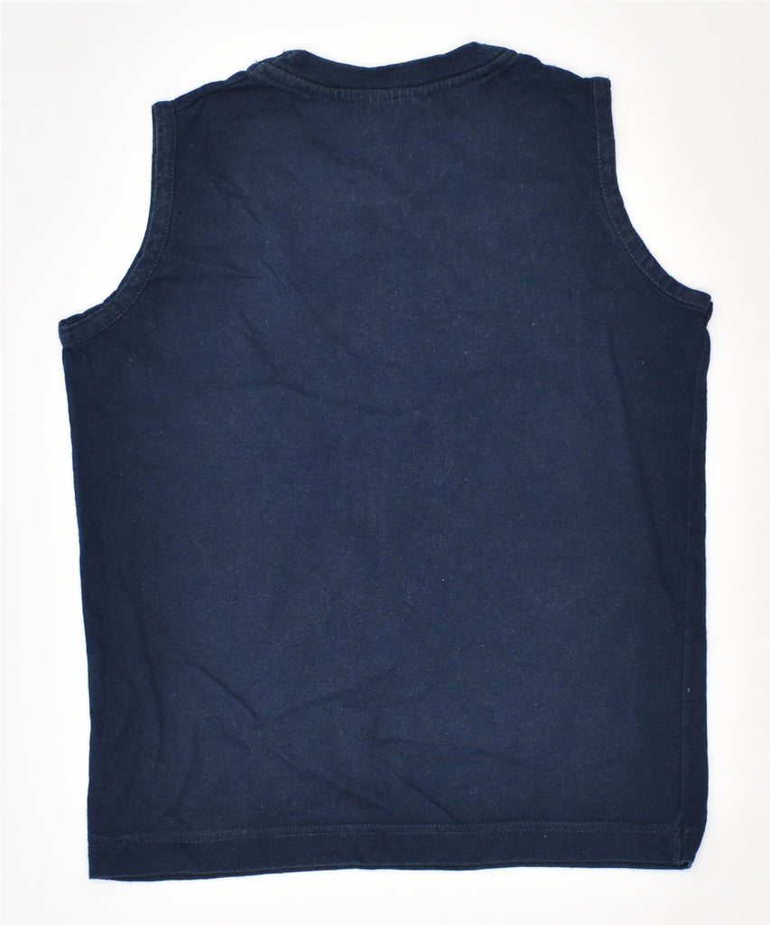 CHAMPION Boys Sleeveless T-Shirt Top 7-8 Years Navy Blue Cotton | Vintage | Thrift | Second-Hand | Used Clothing | Messina Hembry 