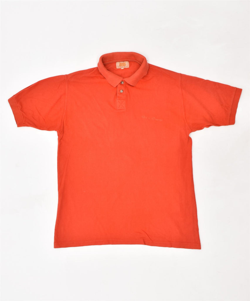 RICA LEWIS Mens Polo Shirt Medium Orange Cotton | Vintage | Thrift | Second-Hand | Used Clothing | Messina Hembry 