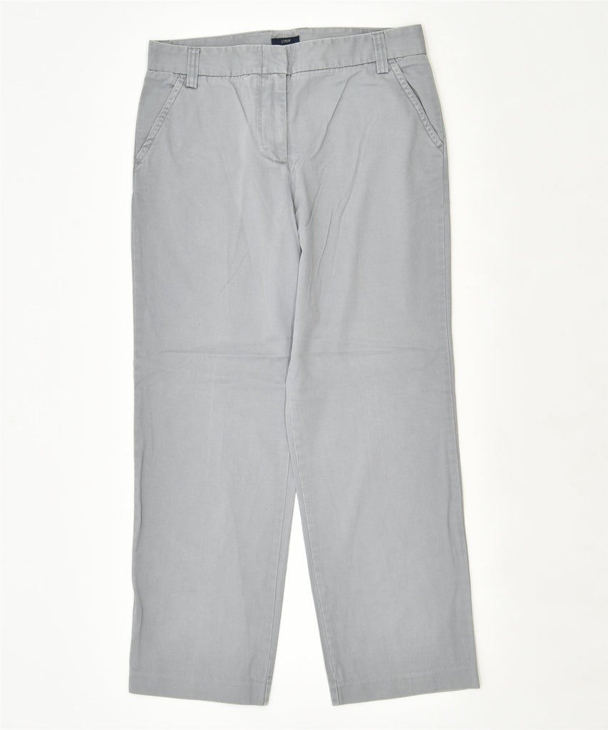 J. CREW Womens Straight Chino Trousers US 10 Large W32 L29 Grey Cotton | Vintage | Thrift | Second-Hand | Used Clothing | Messina Hembry 