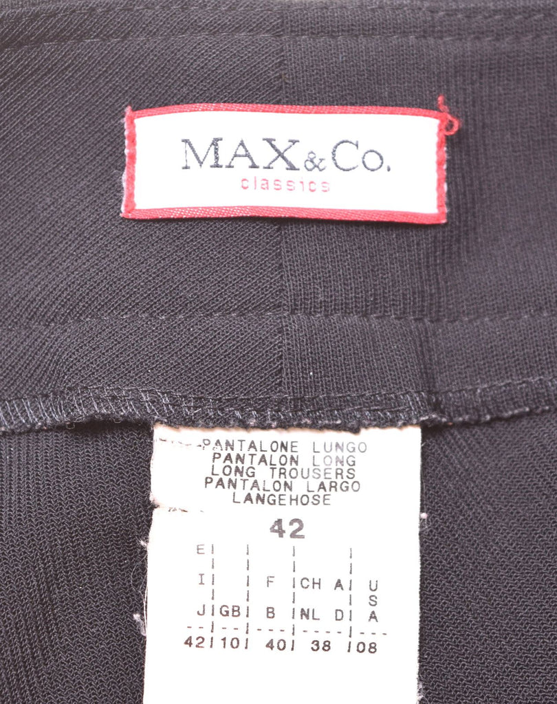 MAX & CO. Womens Suit Trousers UK 10 W29 L31 Black - Second Hand & Vintage Designer Clothing - Messina Hembry
