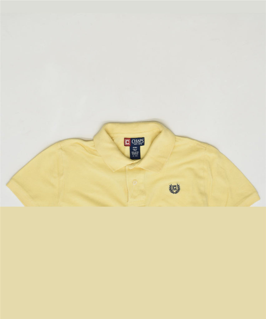 CHAPS Boys Polo Shirt 7-8 Years Small Yellow Cotton | Vintage | Thrift | Second-Hand | Used Clothing | Messina Hembry 