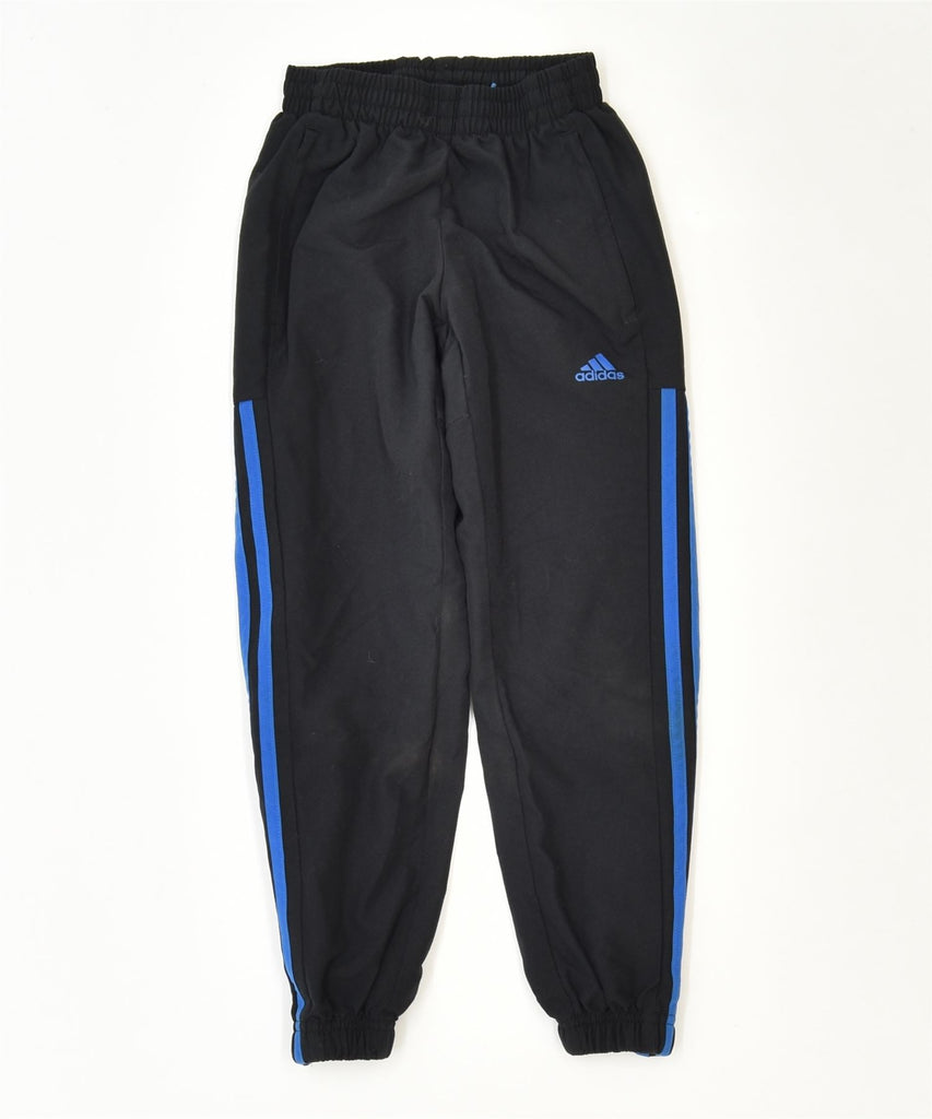 ADIDAS Girls Tracksuit Trousers Joggers 7-8 Years Black Polyester Sports | Vintage | Thrift | Second-Hand | Used Clothing | Messina Hembry 