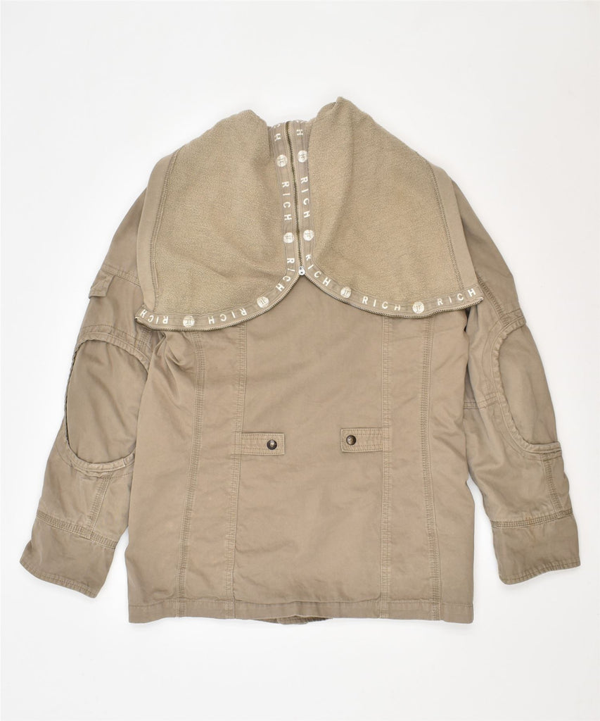 RICHMOND Boys Hooded Utility Jacket 9-10 Years Beige Cotton | Vintage | Thrift | Second-Hand | Used Clothing | Messina Hembry 