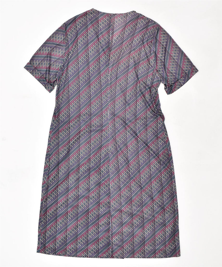 VINTAGE Womens Basic Dress UK 14 Large Multicoloured Geometric | Vintage | Thrift | Second-Hand | Used Clothing | Messina Hembry 