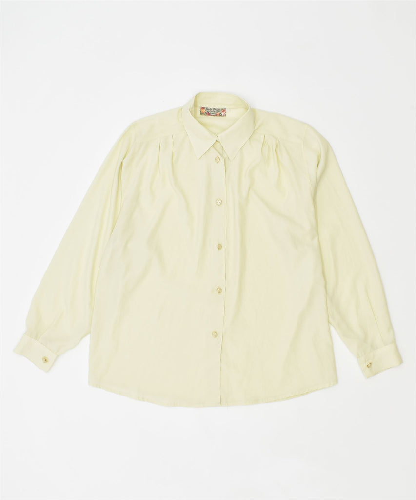 GIULIA GALANTI Womens Loose Fit Shirt UK 18 XL Yellow Vintage | Vintage | Thrift | Second-Hand | Used Clothing | Messina Hembry 