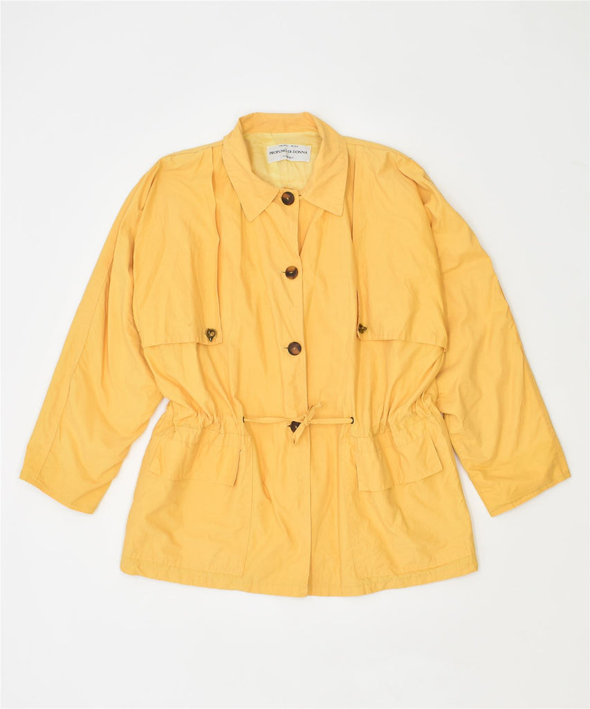 PROFUMO DI DONNA Womens Loose Fit Overcoat UK 18 XL Yellow Vintage | Vintage | Thrift | Second-Hand | Used Clothing | Messina Hembry 