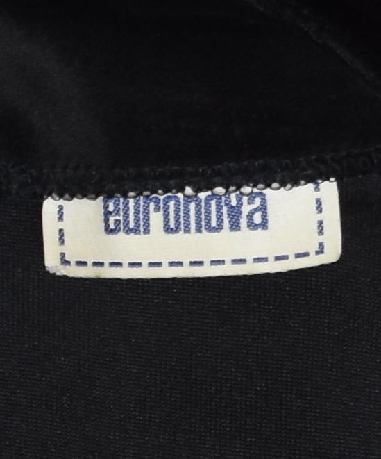 EURONOVA Womens Velvet Shift Dress UK 12 Medium Black Polyester Vintage | Vintage | Thrift | Second-Hand | Used Clothing | Messina Hembry 