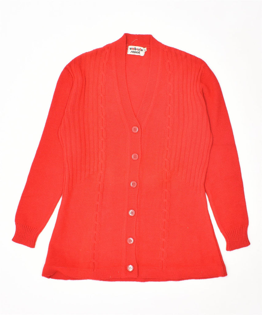 UMBERTO SEVERI Womens Cardigan Sweater IT 50 XL Red Vintage | Vintage | Thrift | Second-Hand | Used Clothing | Messina Hembry 