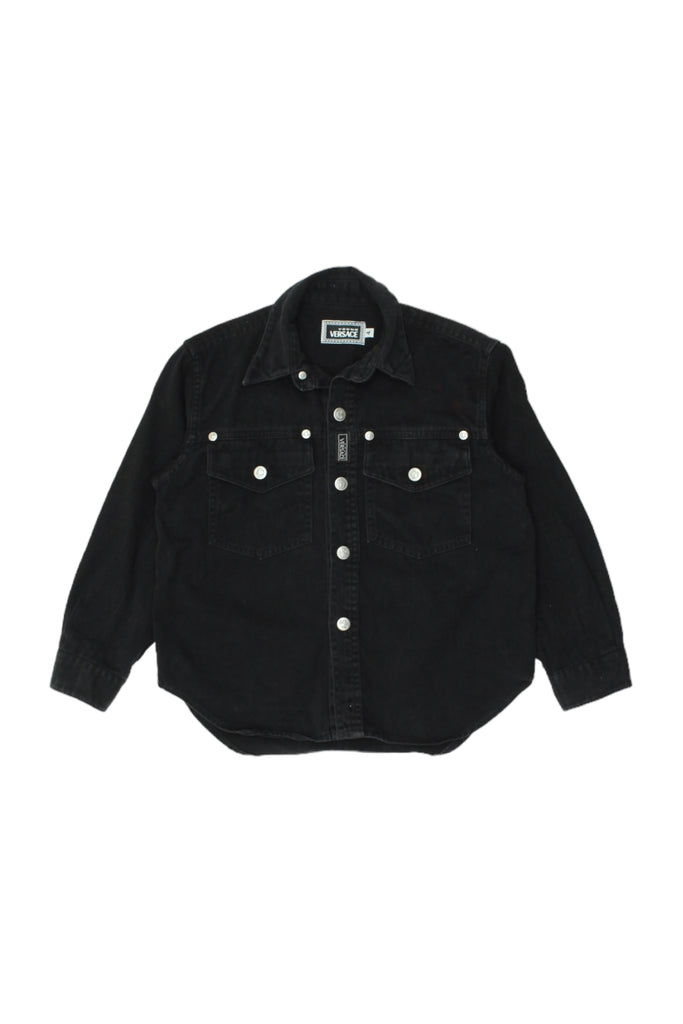 Young Versace Kids Denim Shirt | Vintage High End Luxury Black Heavy Cotton VTG | Vintage Messina Hembry | Thrift | Second-Hand Messina Hembry | Used Clothing | Messina Hembry 