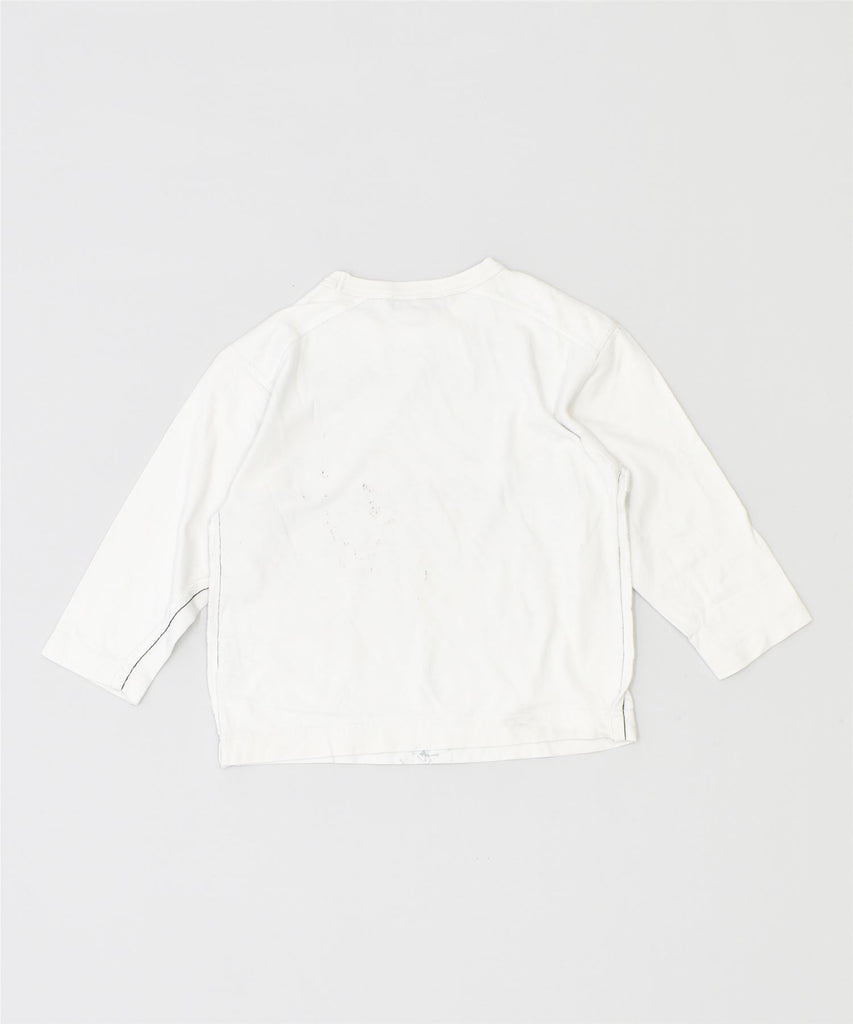 TIMBERLAND Boys Graphic Top Long Sleeve 3-4 Years White Cotton | Vintage | Thrift | Second-Hand | Used Clothing | Messina Hembry 